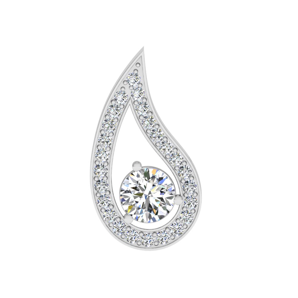 Divya Flame 0.50ct Solitaire Diamond Pendant